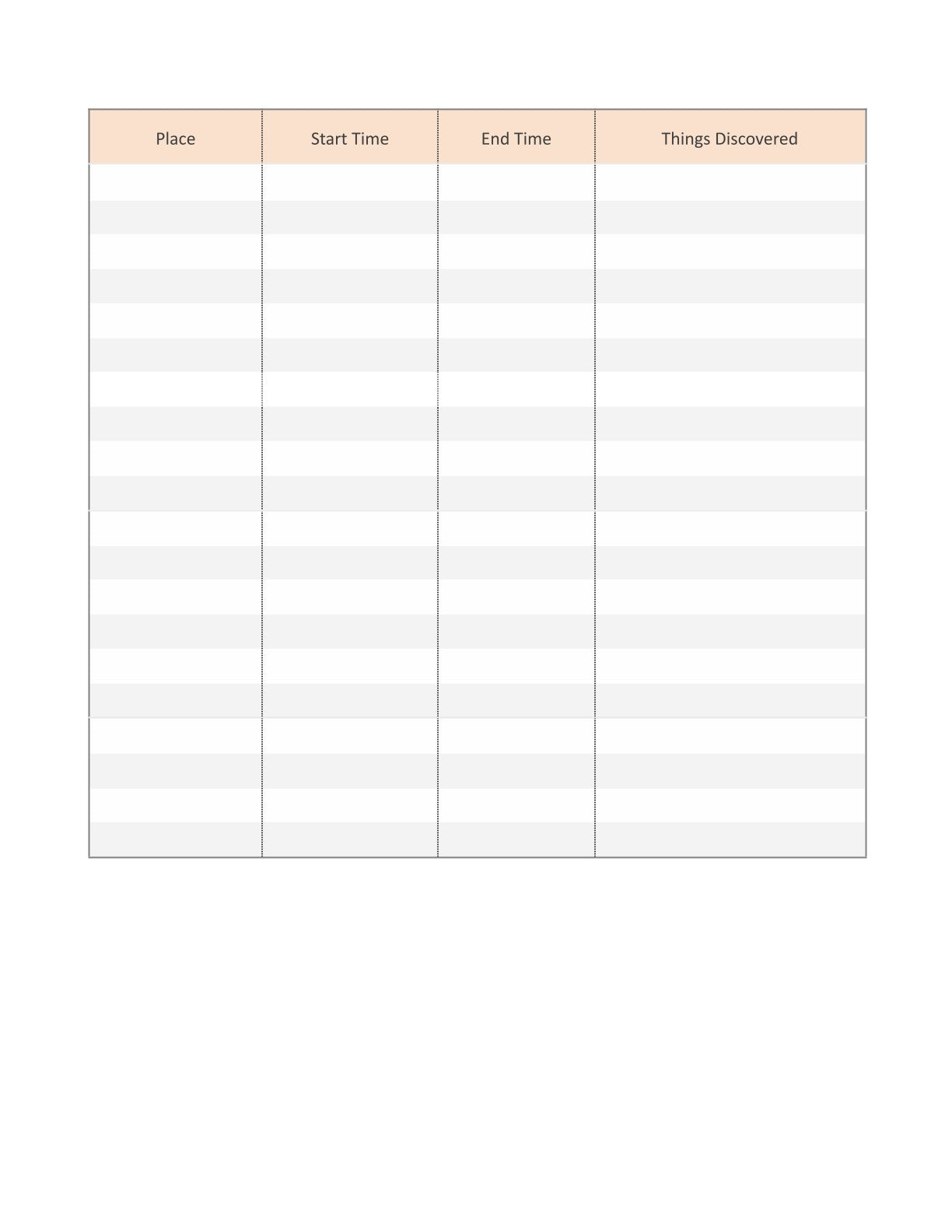 Free Summer Road Trip Planner Template