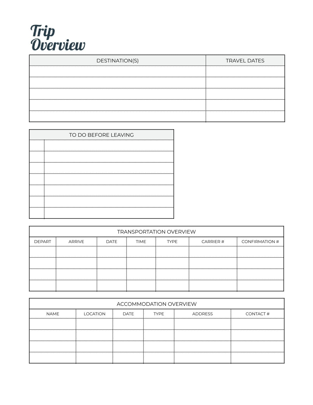 Free Route Planner Template