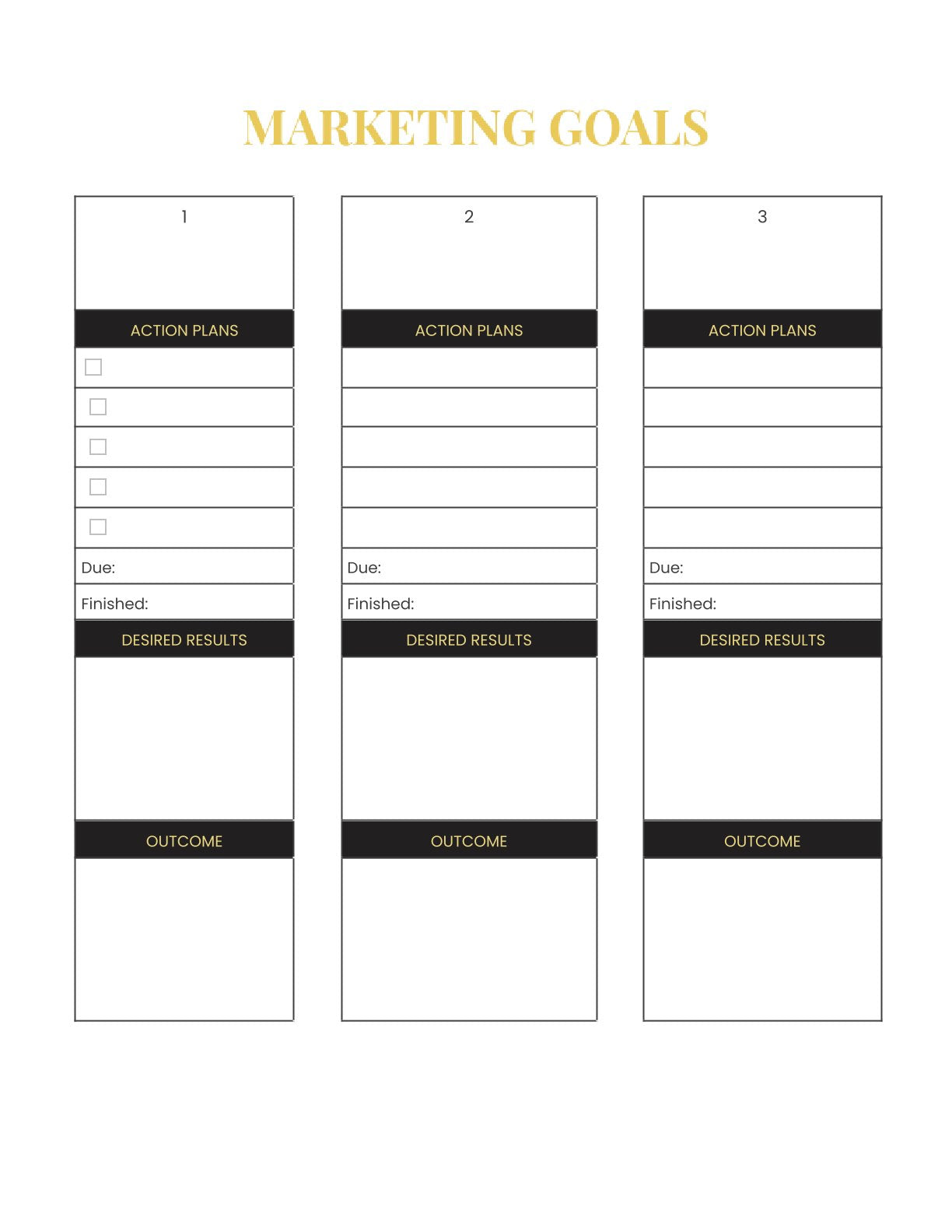 Free Hotel Marketing Planner Template