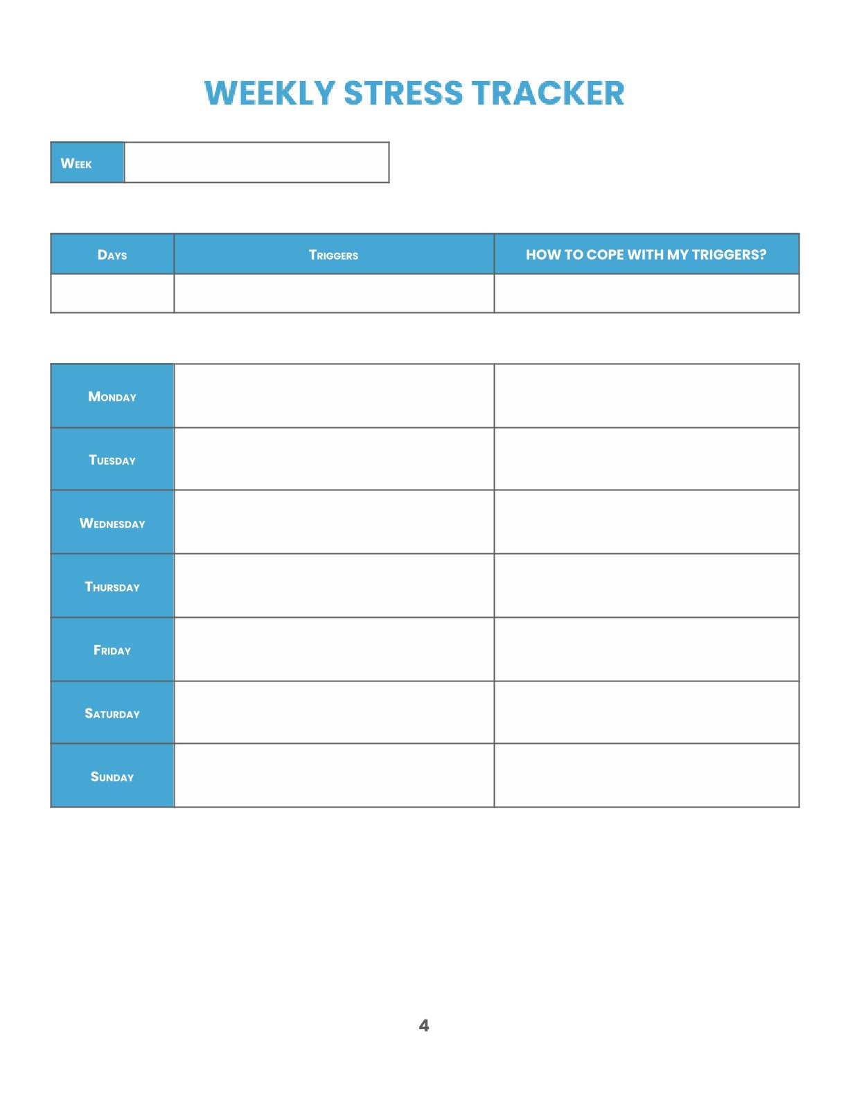 Free Mental Health Planner Template