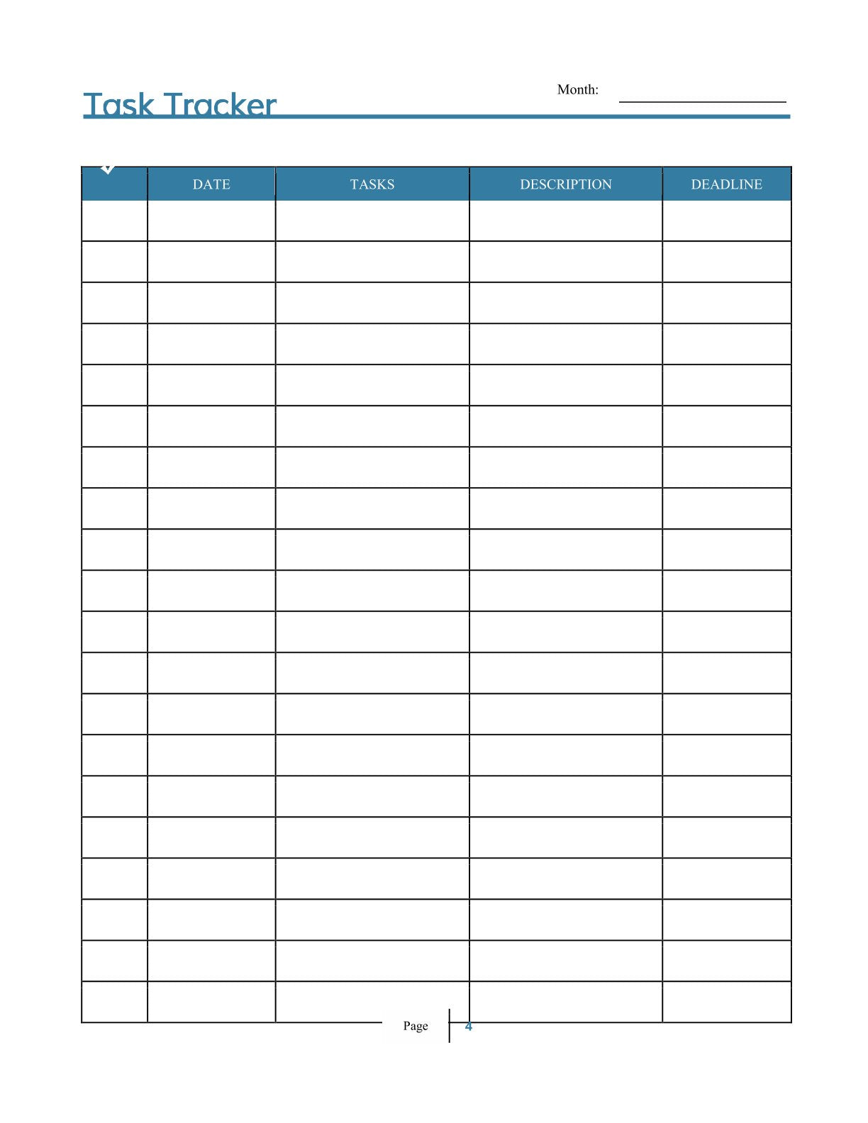 Free Monthly Personal Planner Template