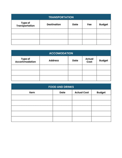 Free Employee Vacation Planner Template