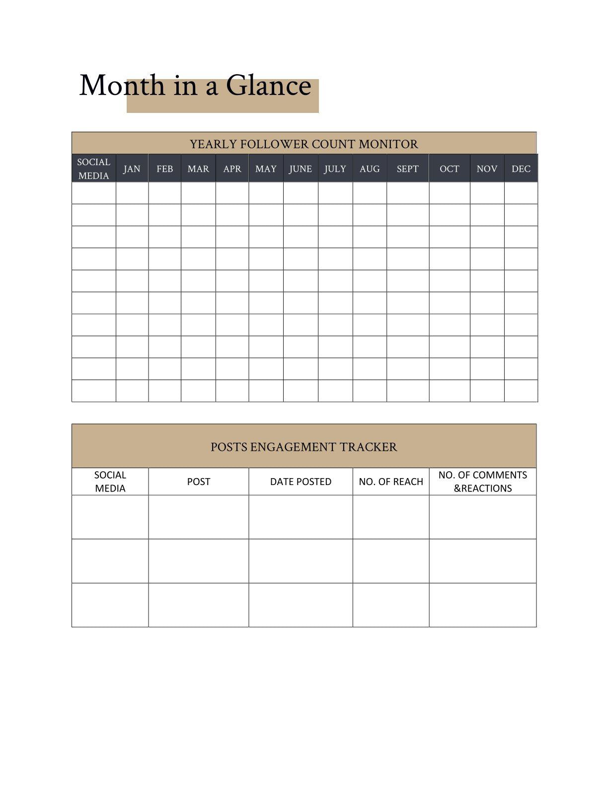 Free Marketing Plannner Template