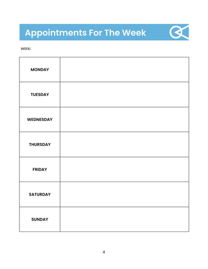 Free Weekly Personal Planner Template