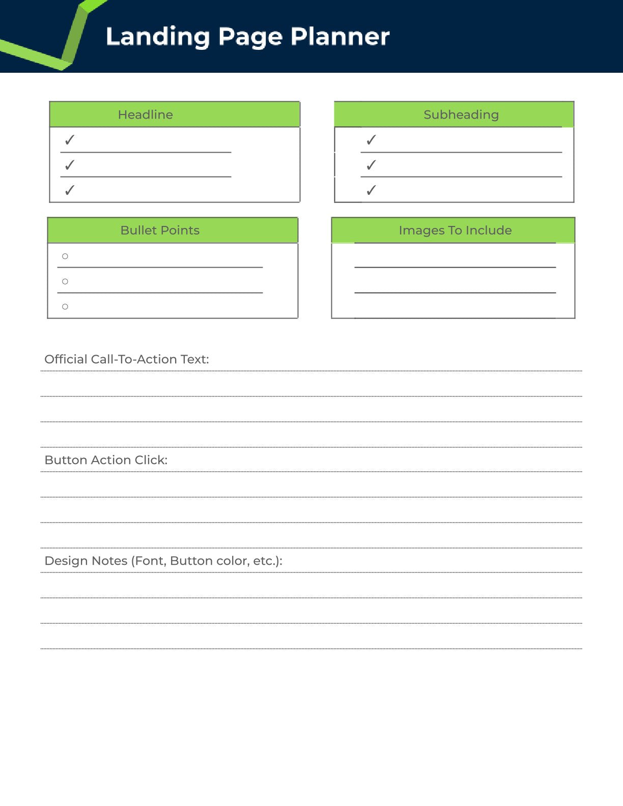 Free Sales Funnel Planner Template