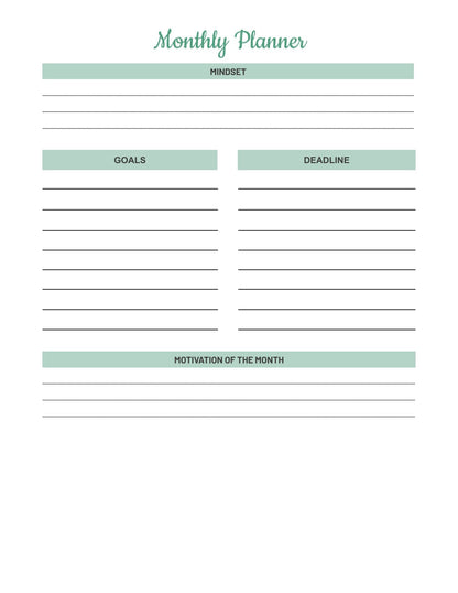 Free Life Planner Template