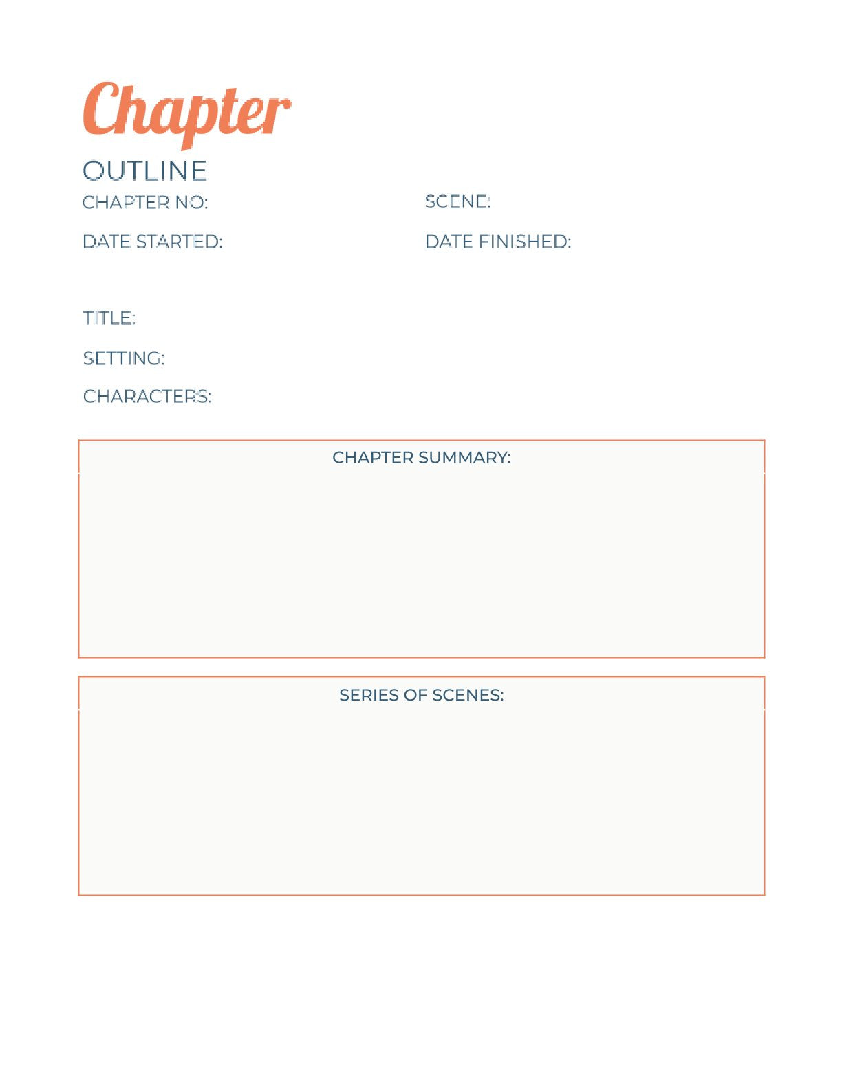 Free Story Planner Template