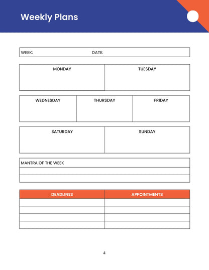 Free Modern Personal Planner Template