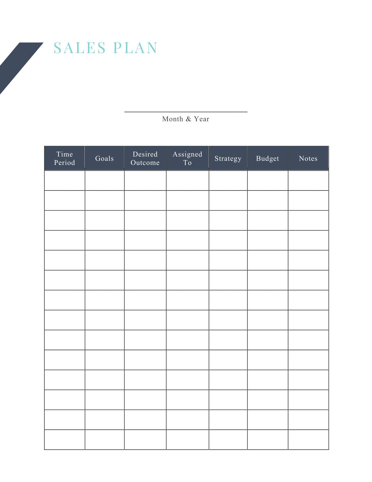 Free Direct Sales Business Planner Template