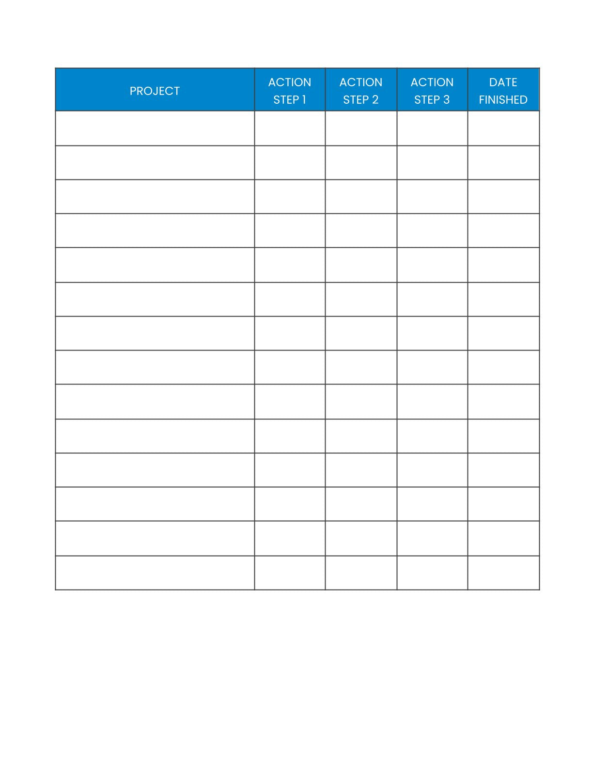 Free Project Management Planner Template