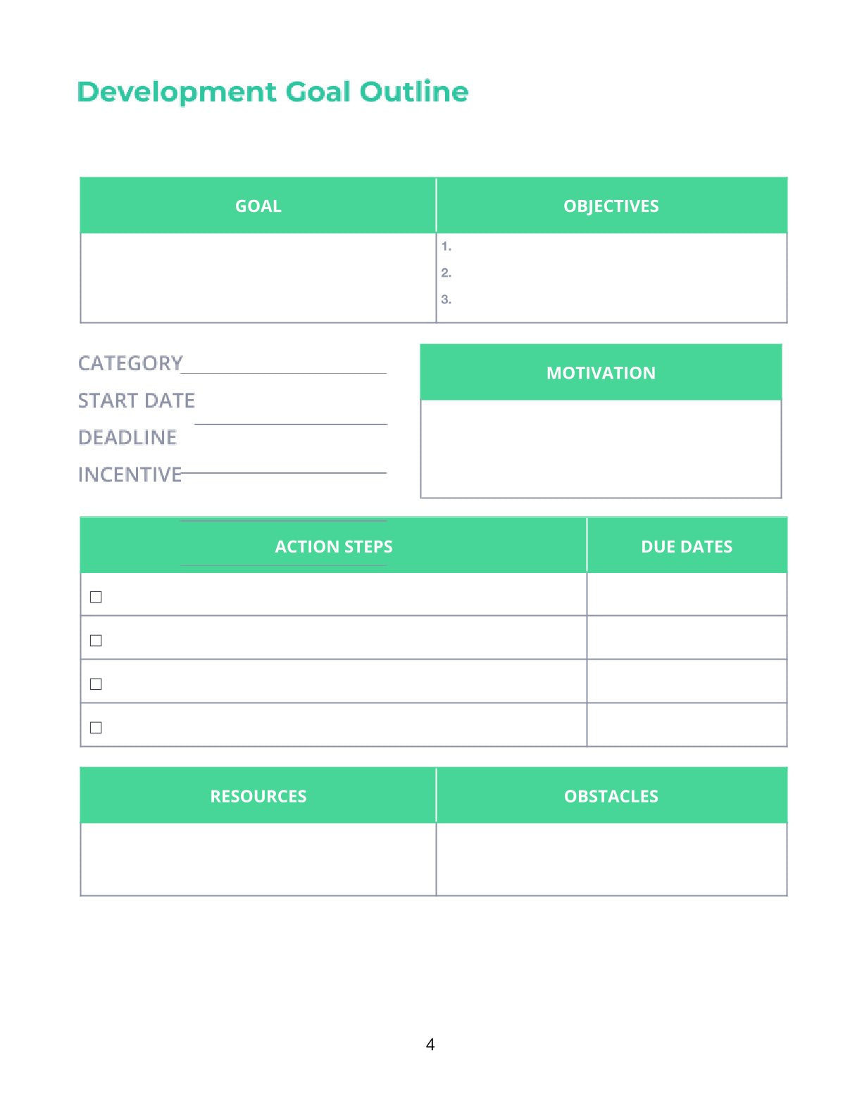 Free Software Development Planner Template