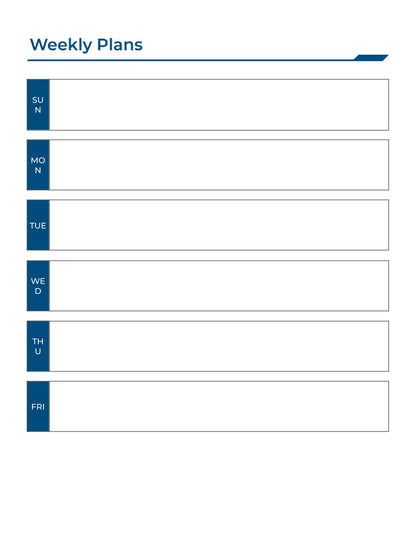 Free Printable Work Planner Template