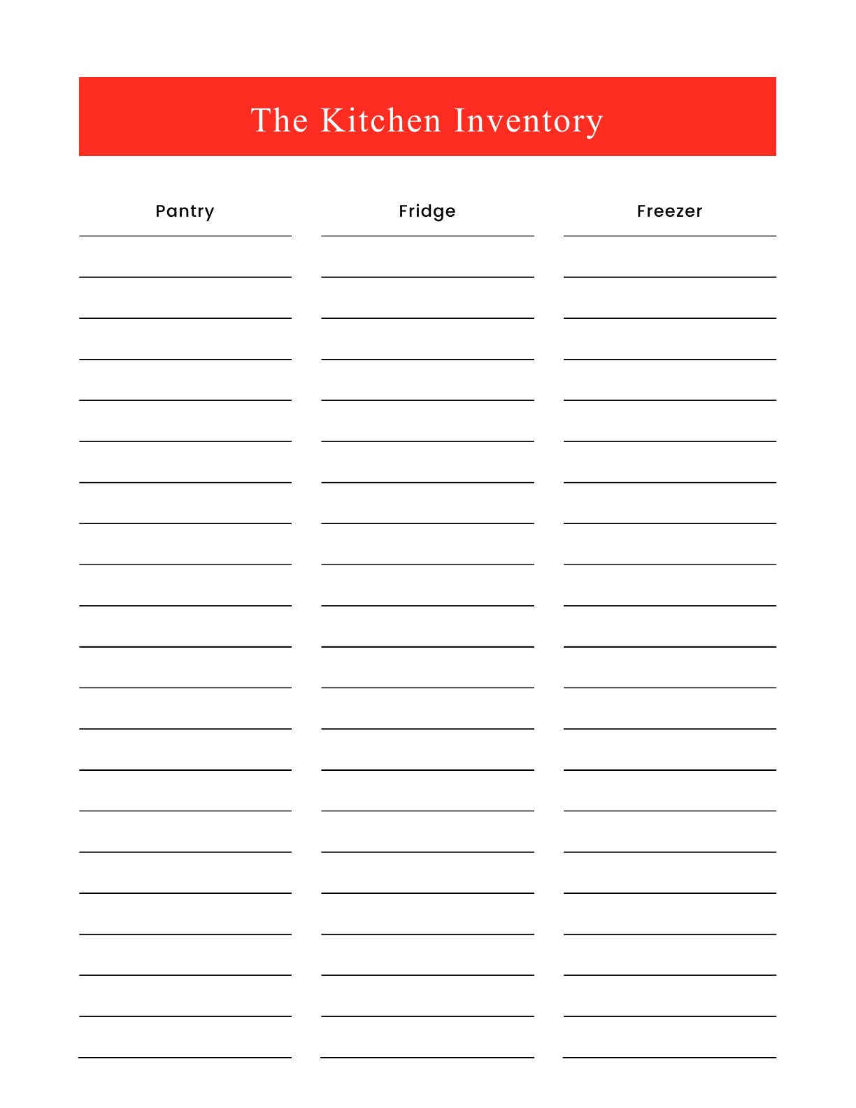 Free Meal Menu Planner Template