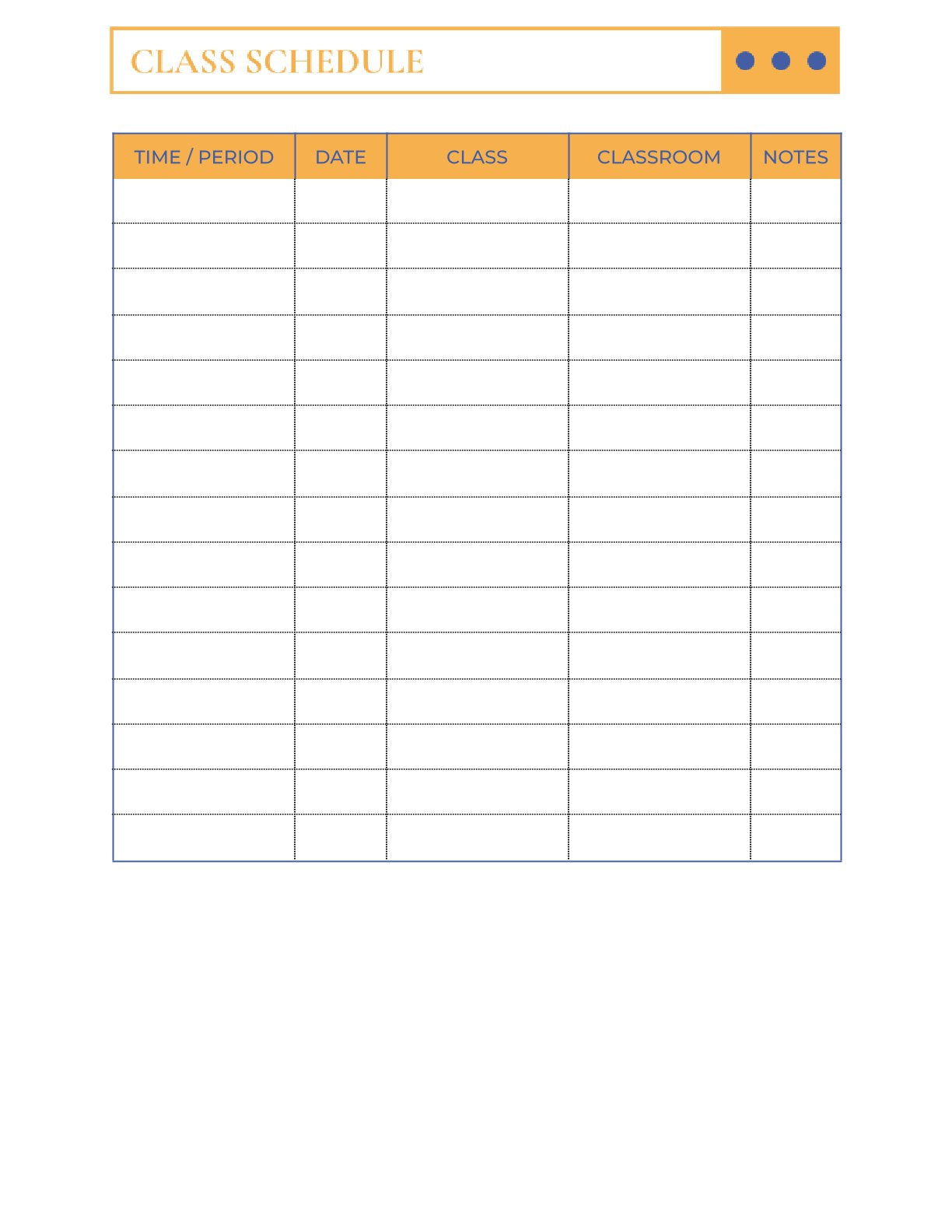 Free High School Teacher Planner Template