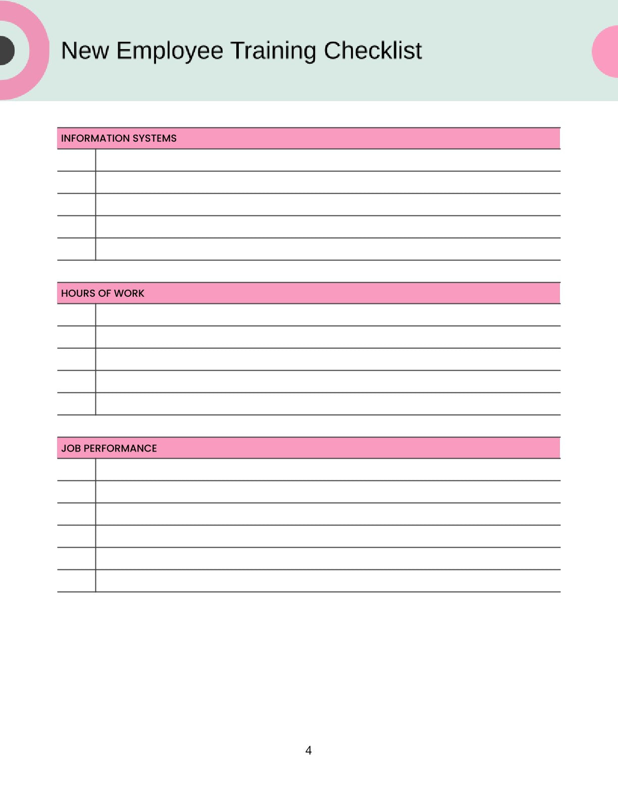 Free Employee Training Planner Template