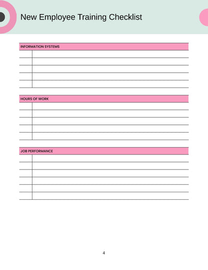 Free Employee Training Planner Template