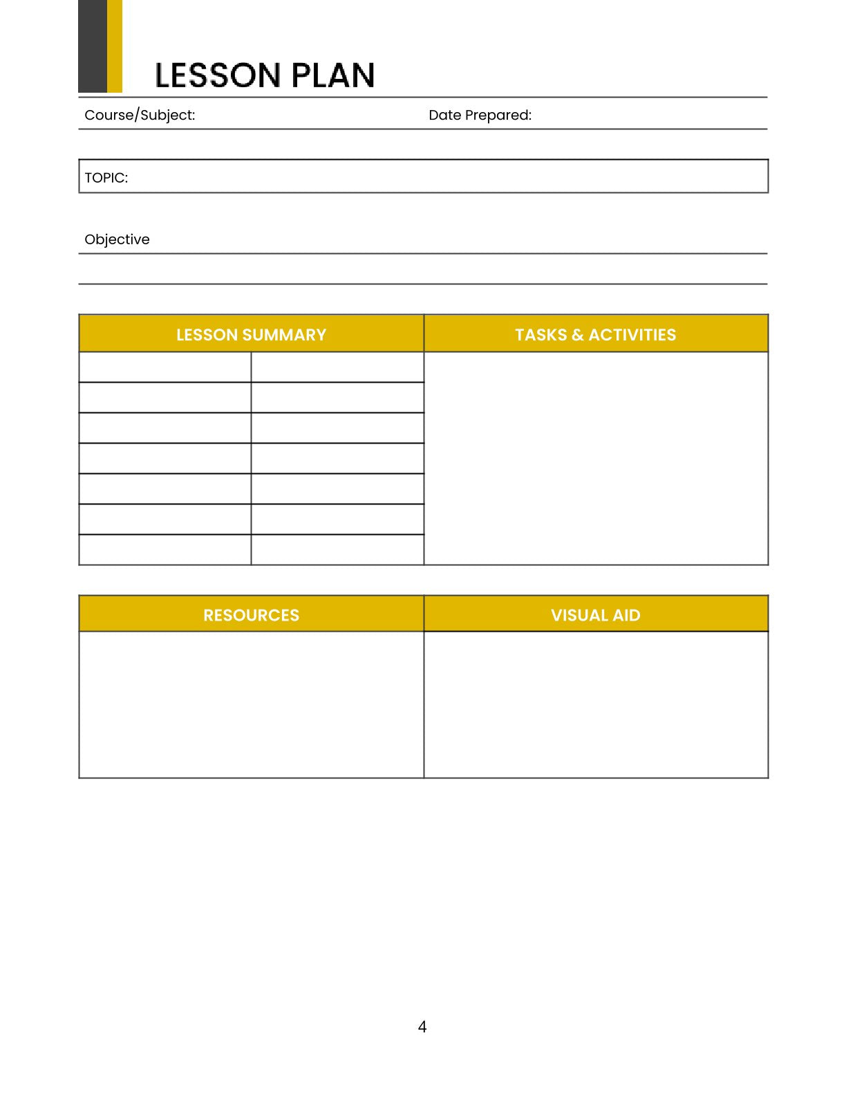 Free Monthly Teacher Planner Template