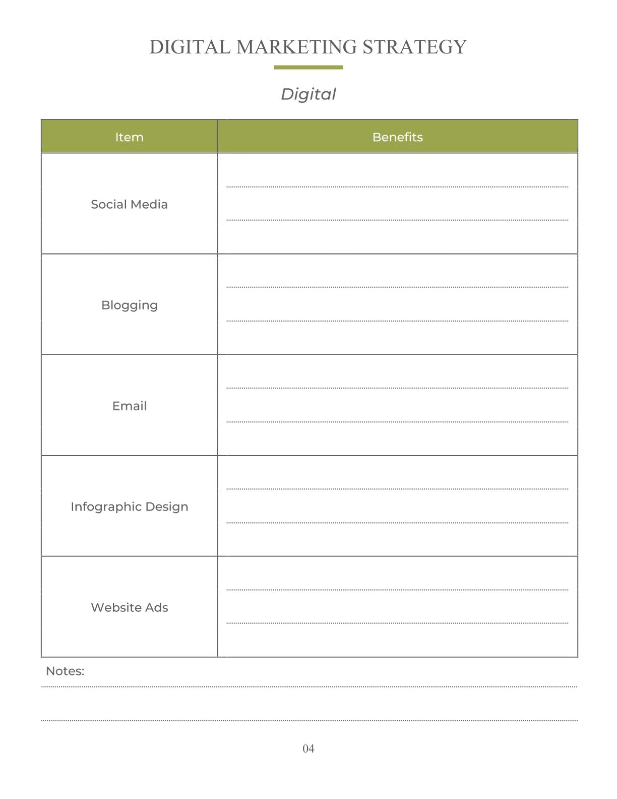 Free Etsy Marketing Planner Template