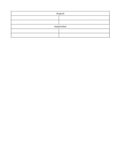 Free Basic Training Planner template