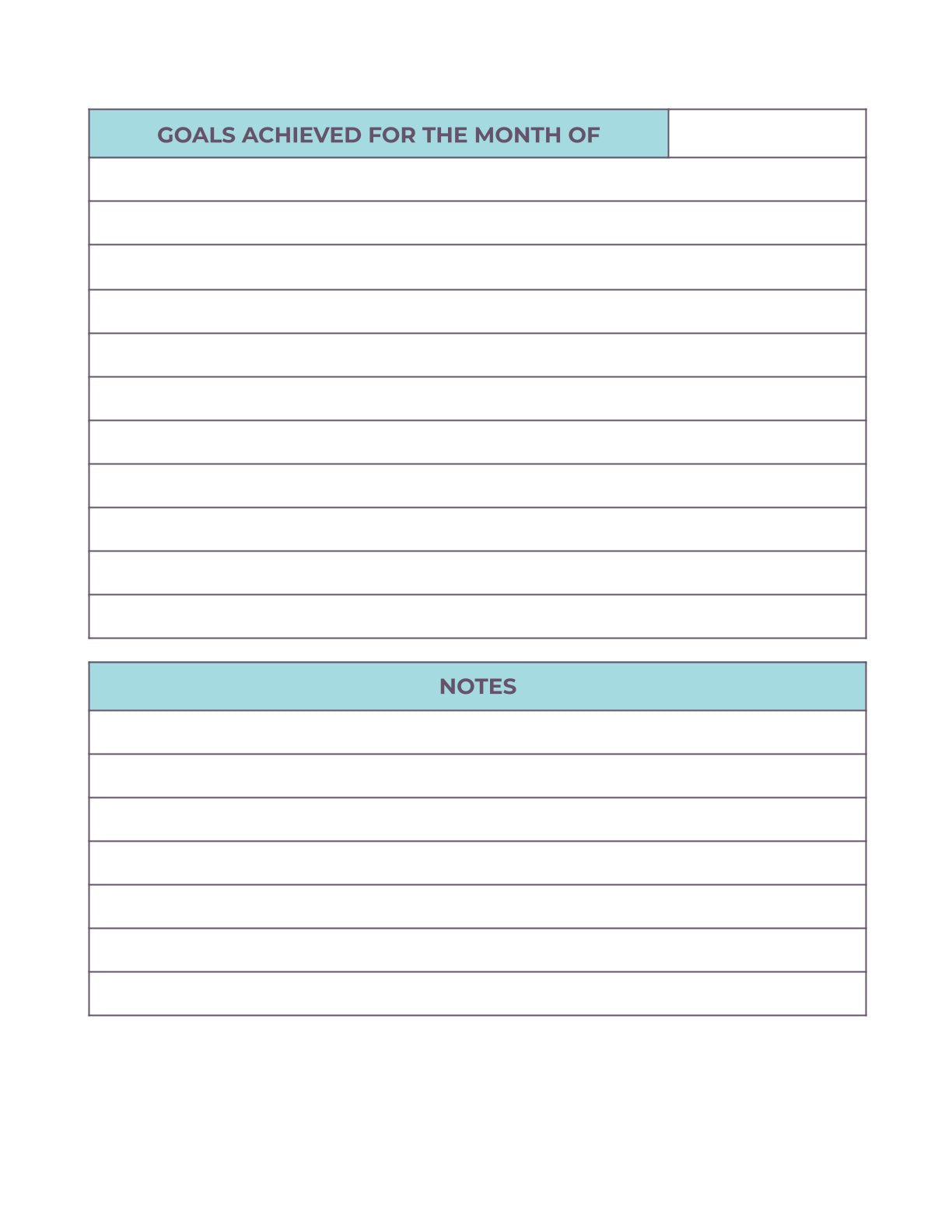 Free Life Balance Planner Template