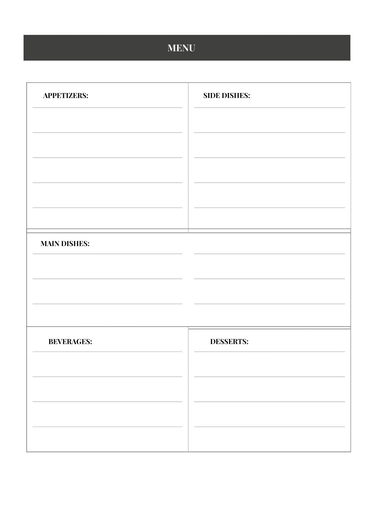 Free Gift Event Planner Template