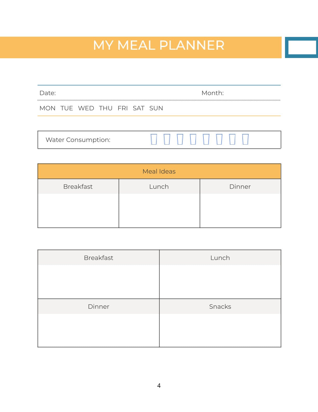 Free Digital Personal Planner Template