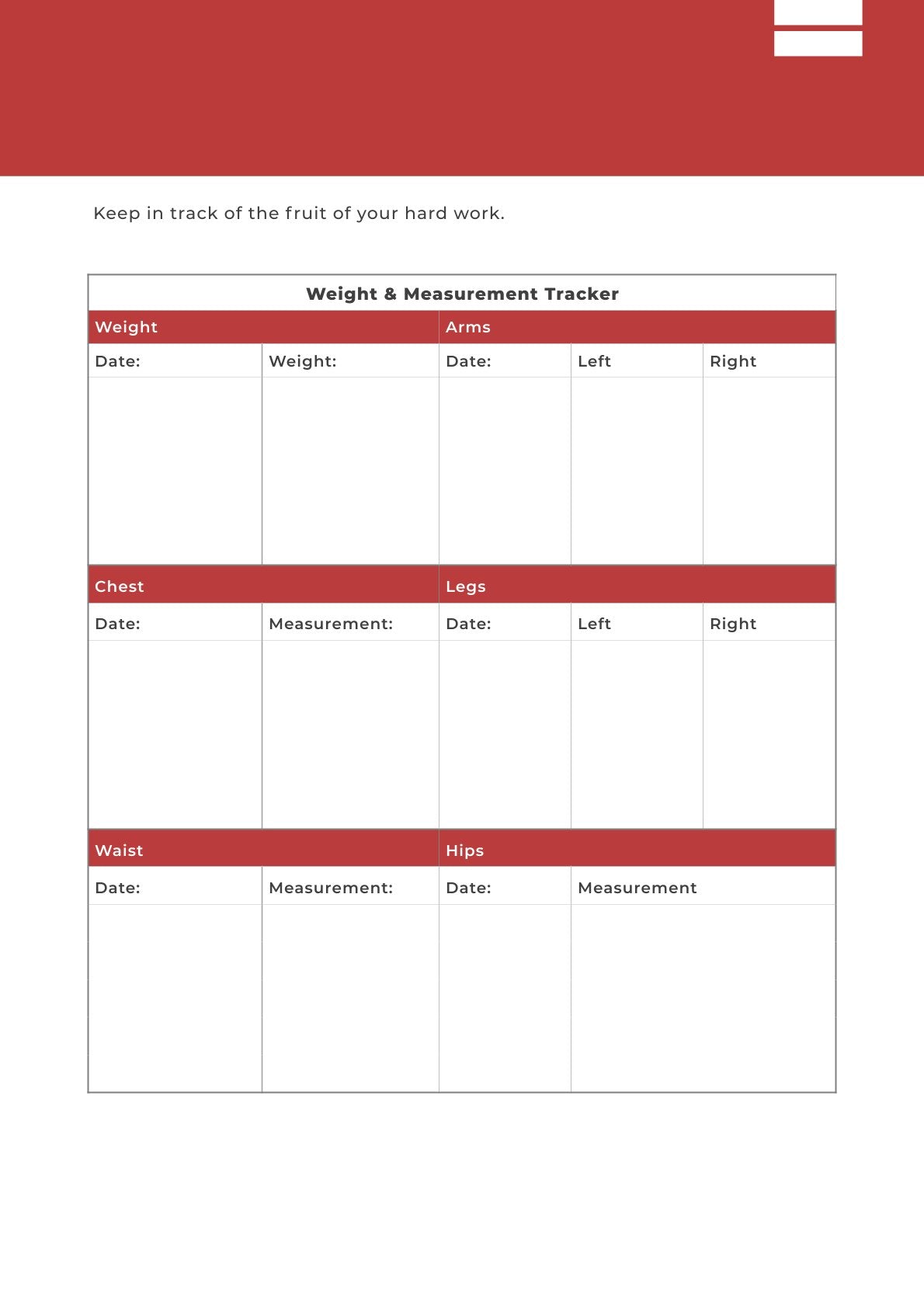 Free Training Planner template