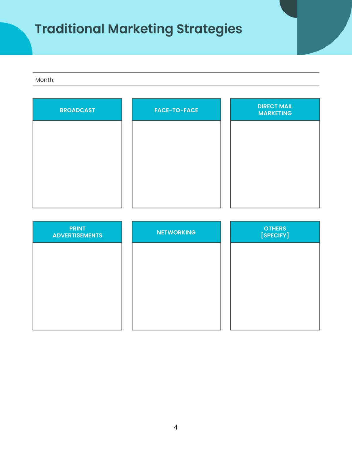 Free Marketing Strategy Planner Template