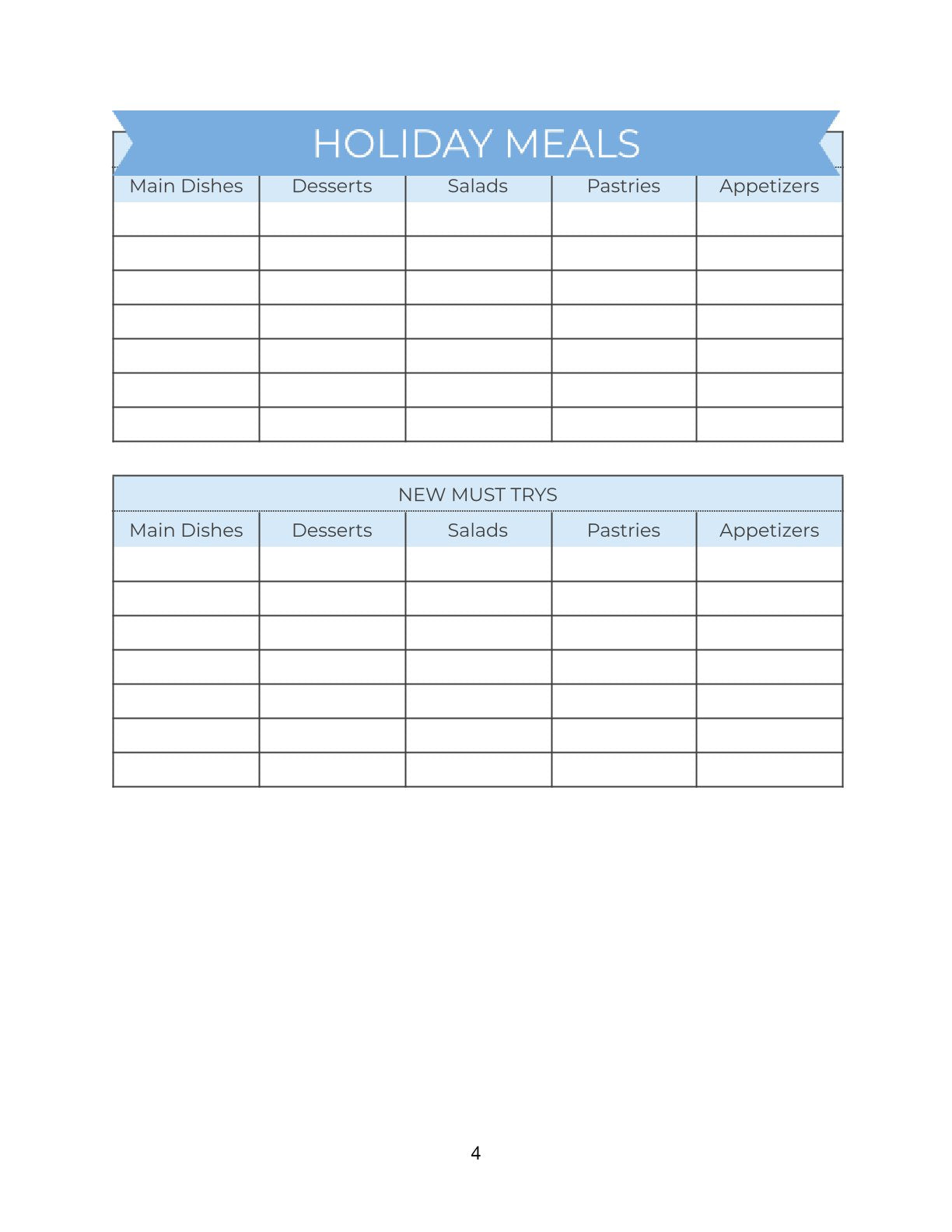 Free Holiday Story Planner Template