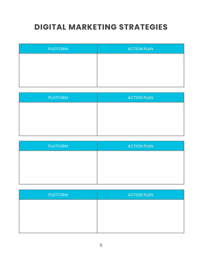 Free Weekly Marketing Planner Template