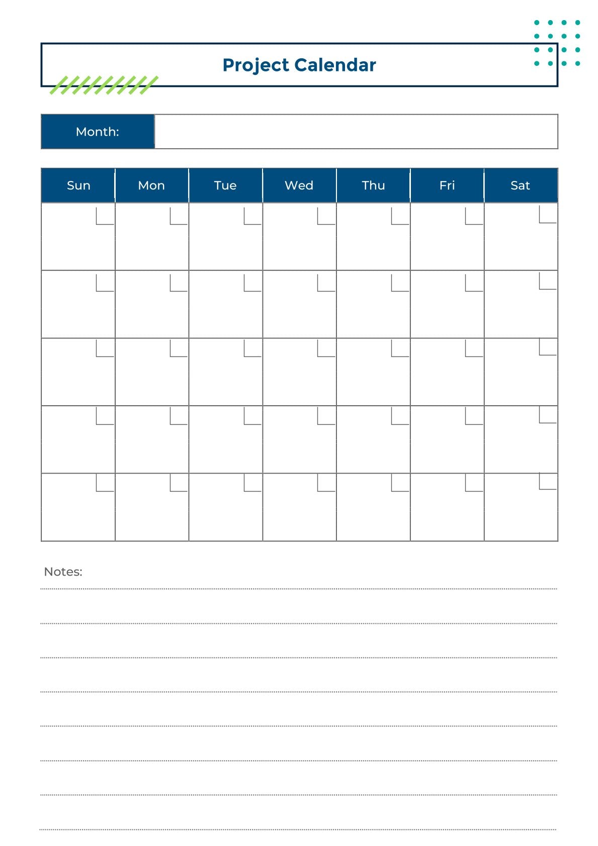 Free Digital Project Planner template