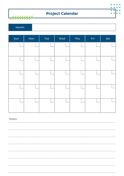 Free Digital Project Planner template