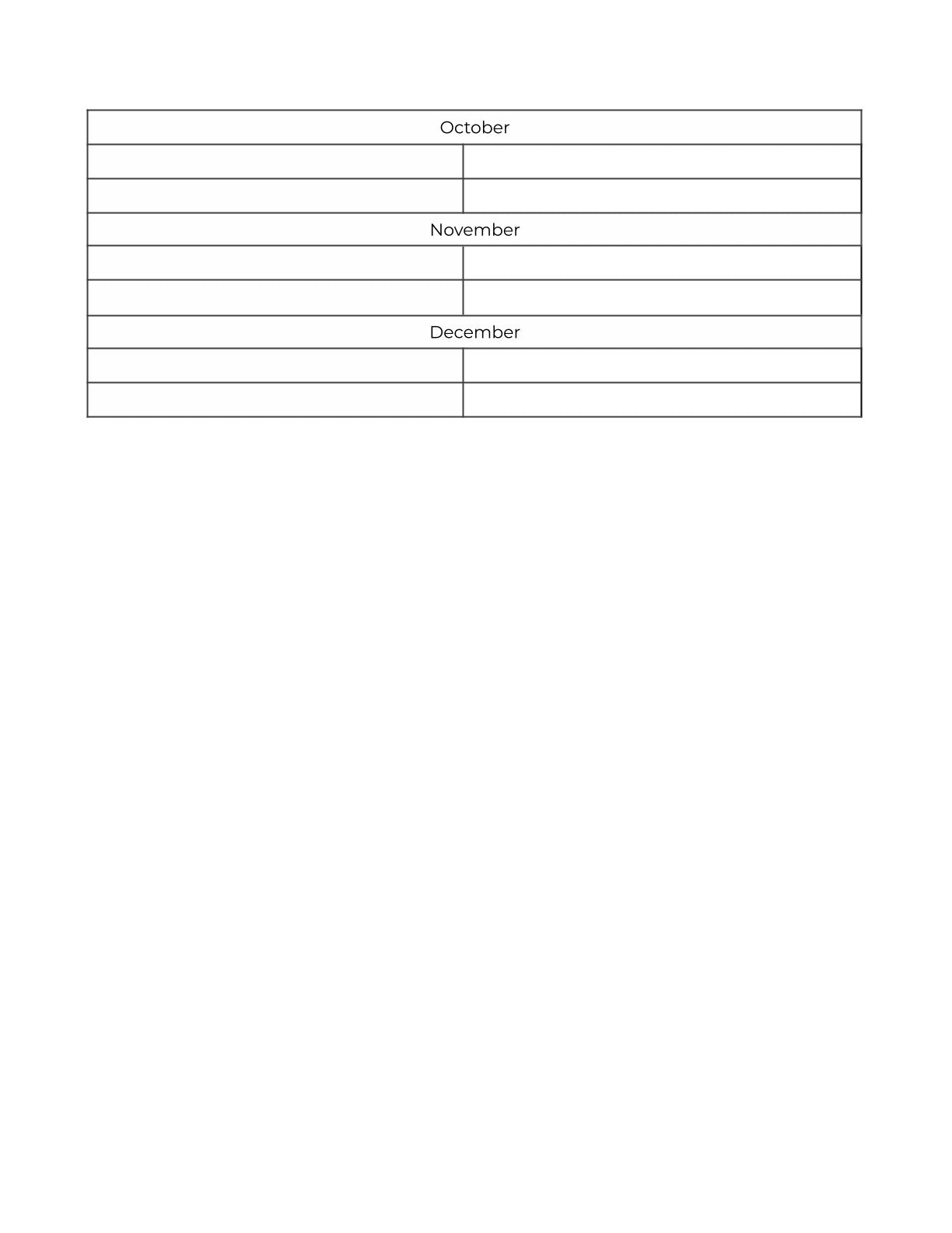 Free Basic Training Planner template