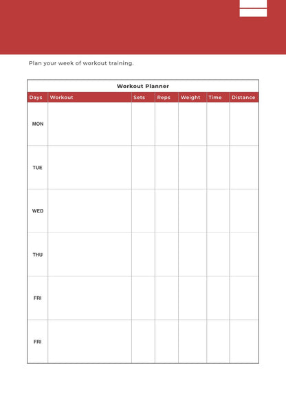 Free Training Planner template