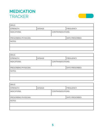 Free Medicine Personal Planner Template