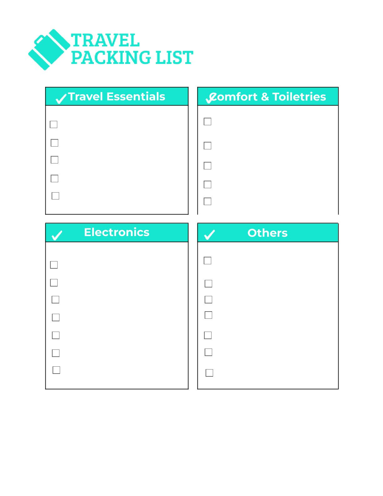 Free Holiday Trip Planner Template