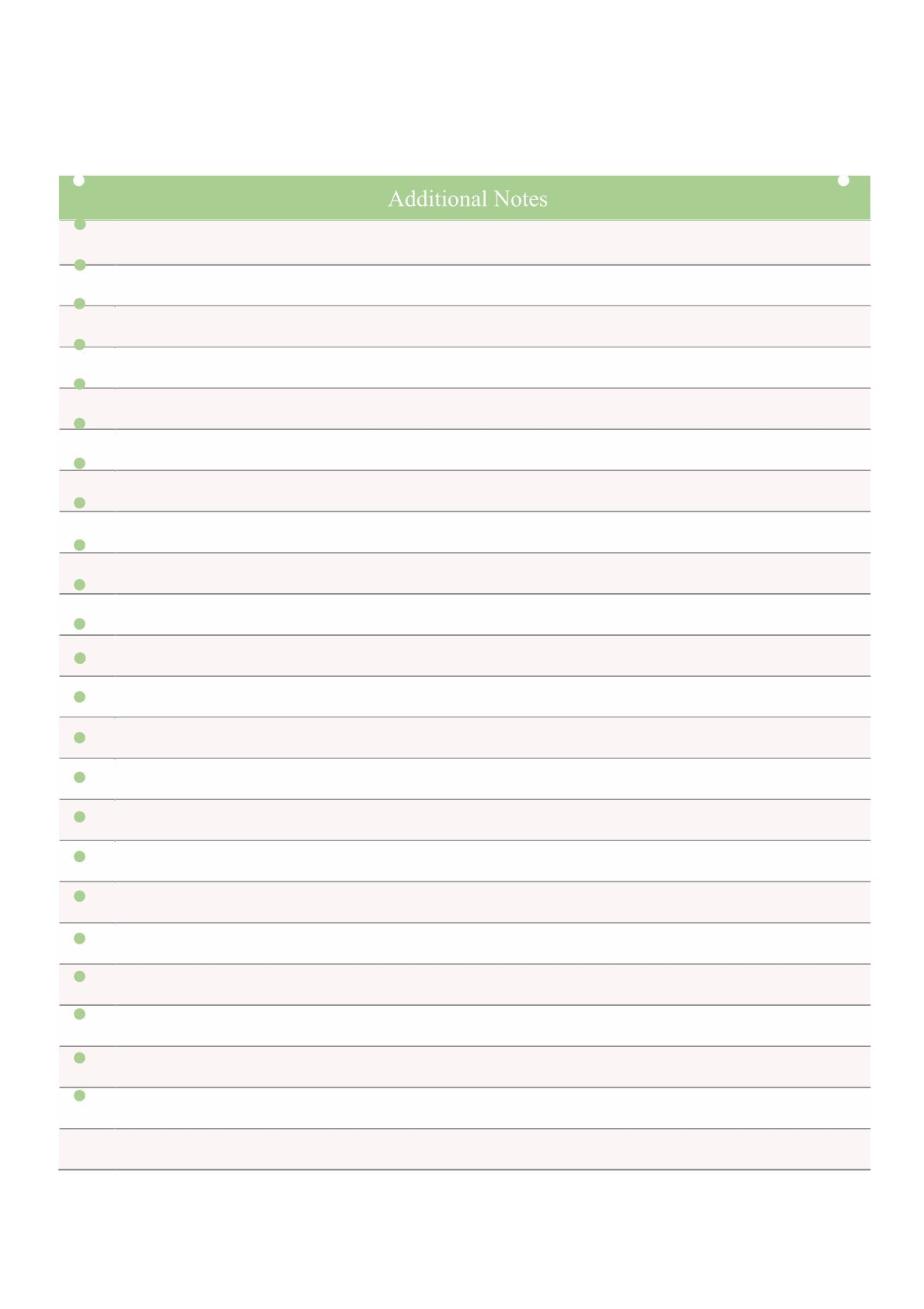 Free 12 Month Life Planner Template