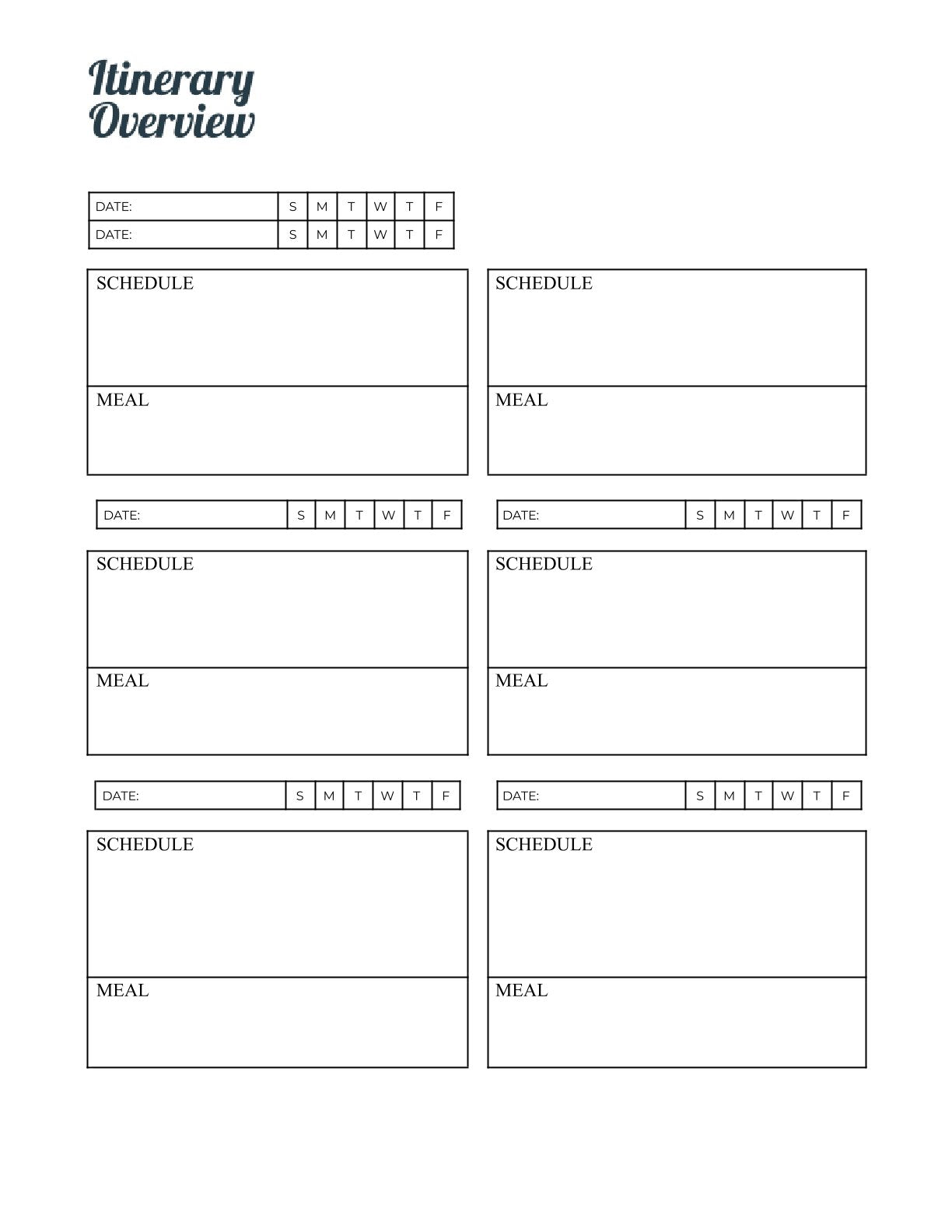 Free Route Planner Template