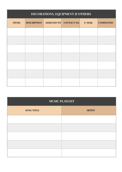 Free Gift Event Planner Template