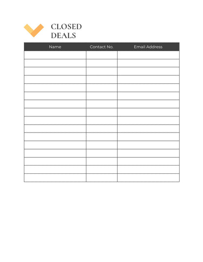 Free Sales and Leads Generation Planner Template