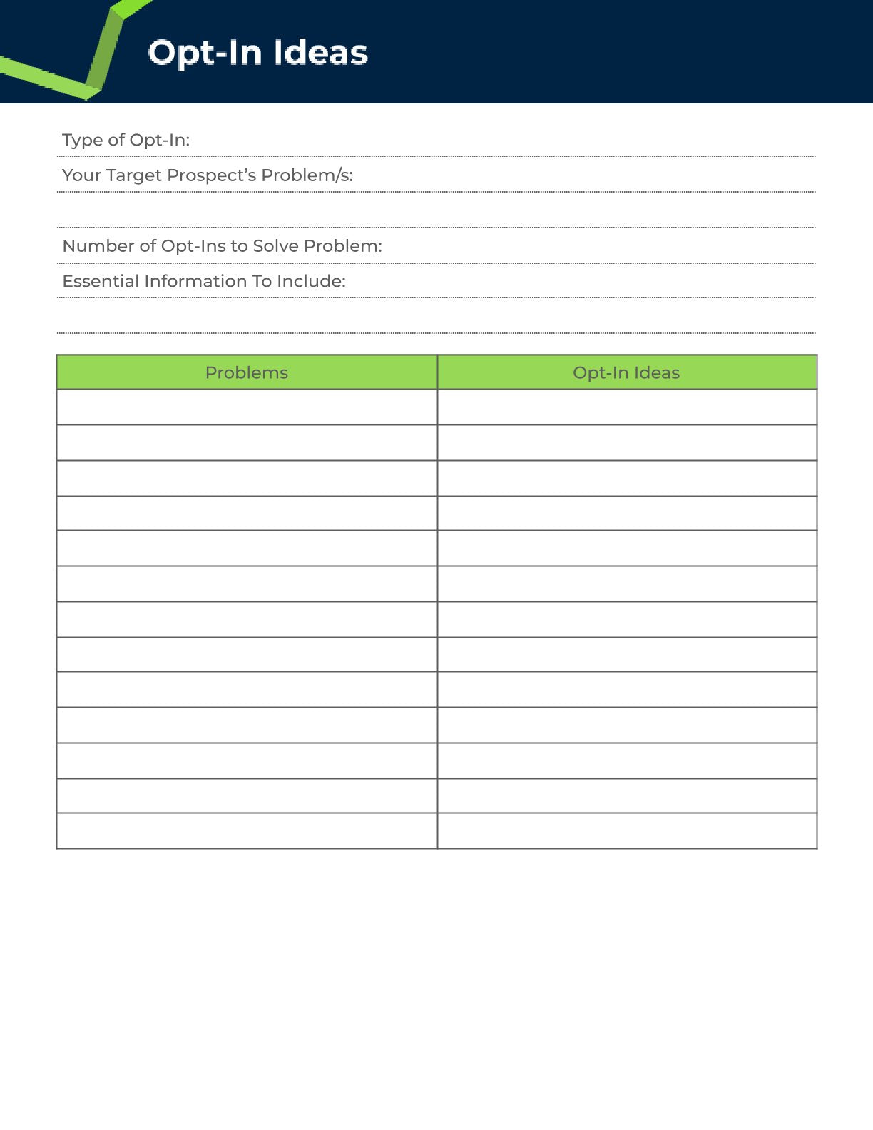 Free Sales Funnel Planner Template