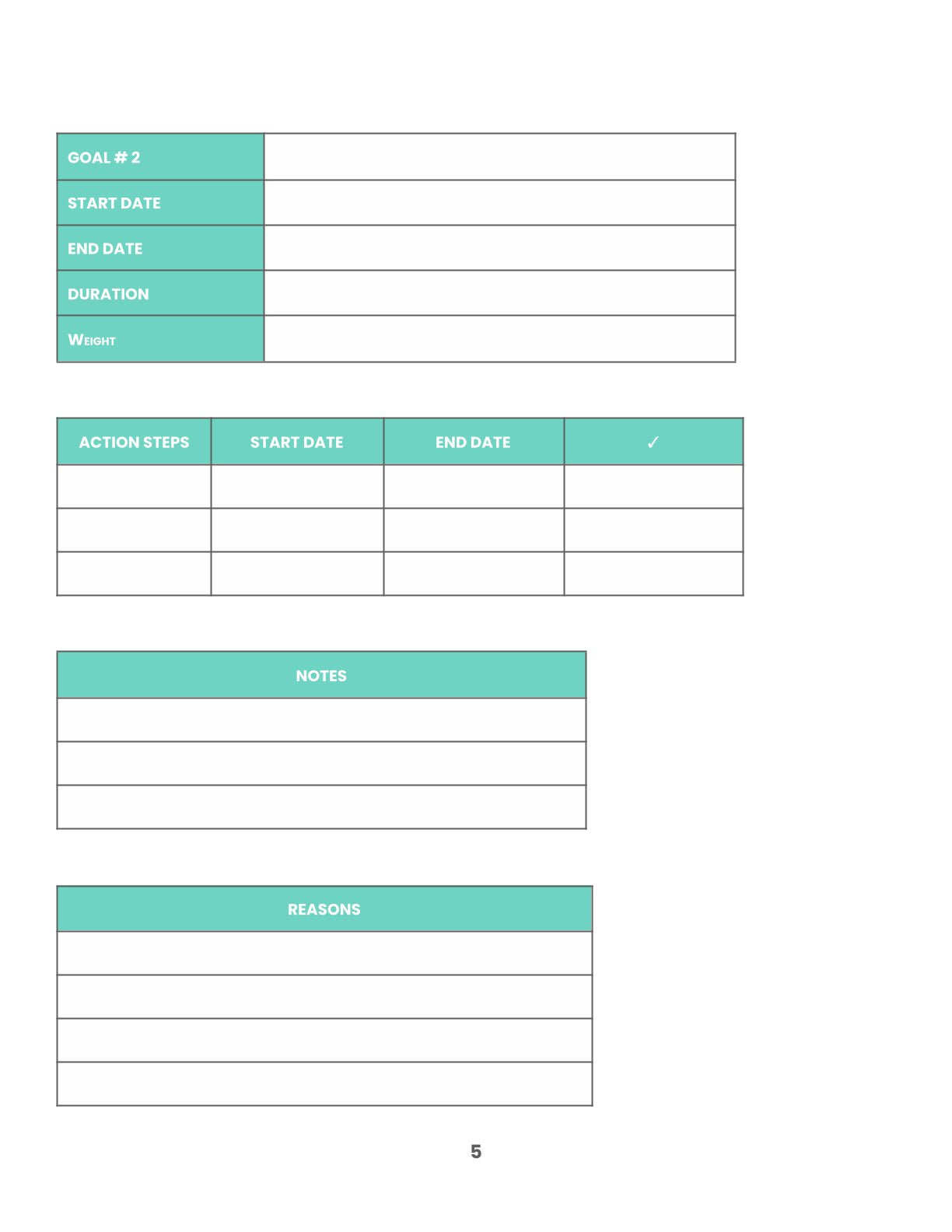 Free Health Vitamins Planner Template