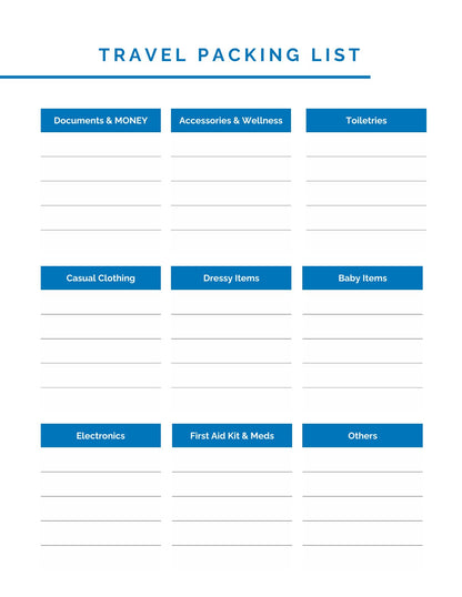 free Family Vacation Planner template