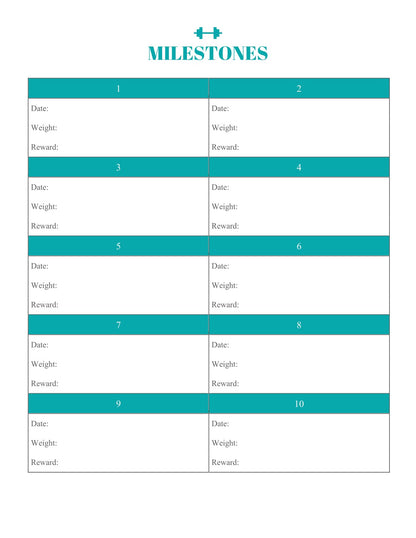 Free Exercise Workout Planner Template