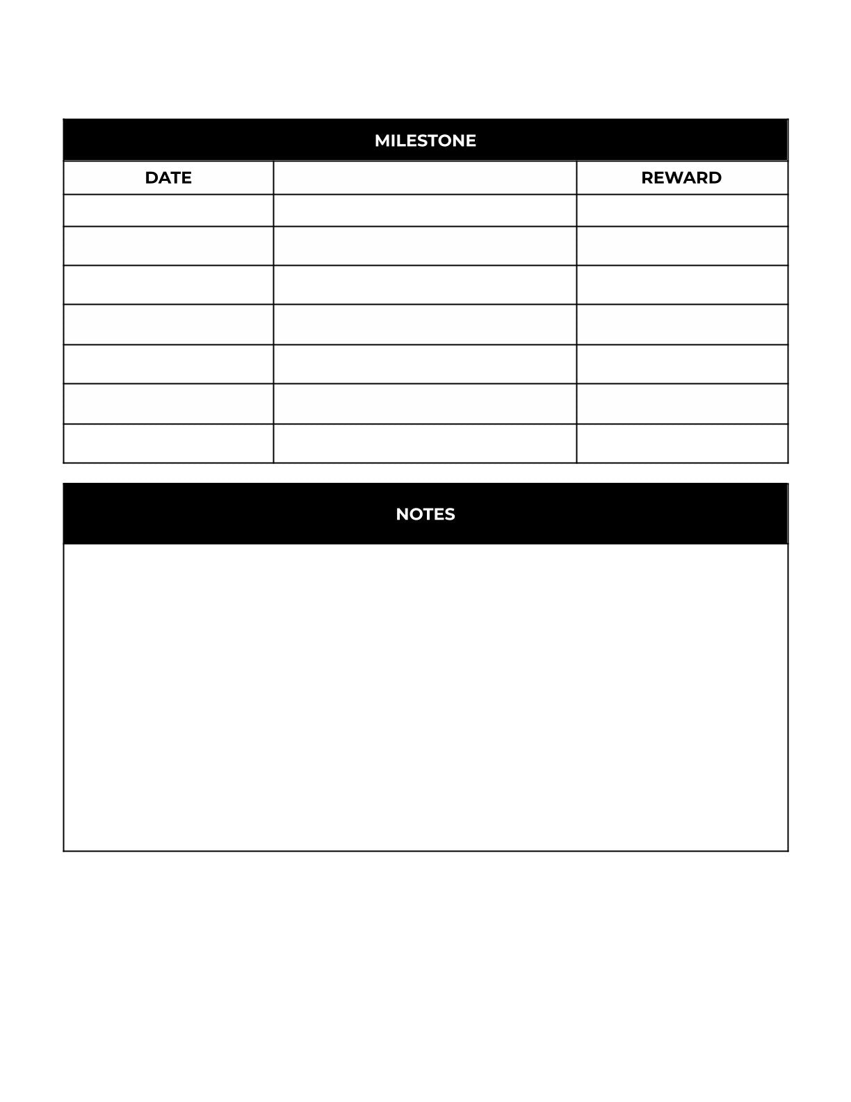 Free Minimalist Workout Planner Template