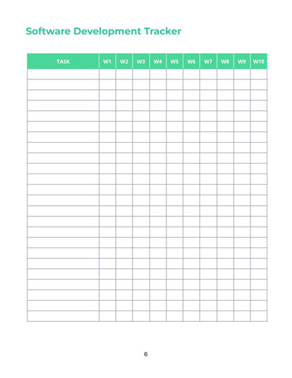 Free Software Development Planner Template