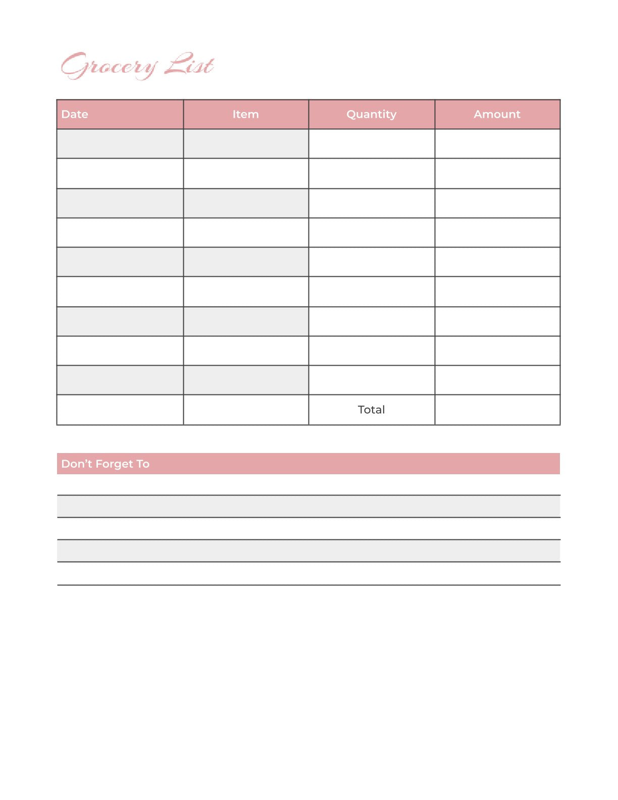 Free Thanksgiving Menu Planner Template