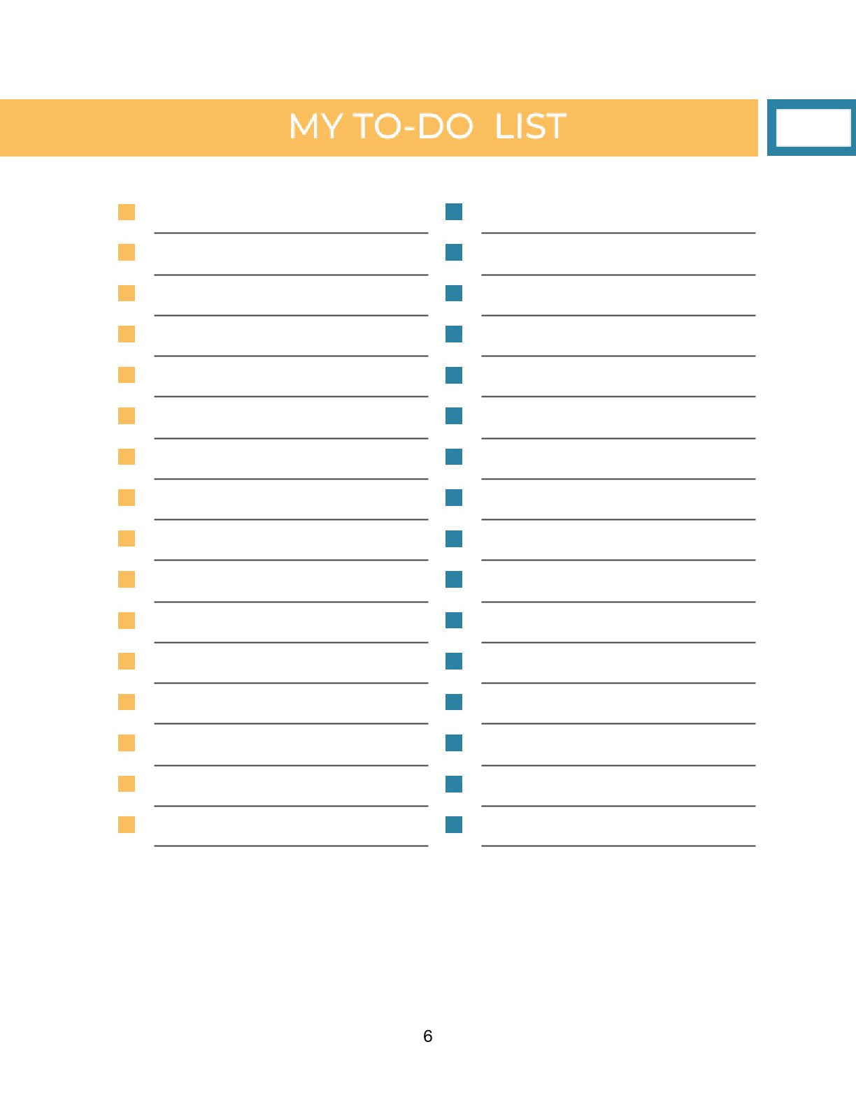 Free Digital Personal Planner Template