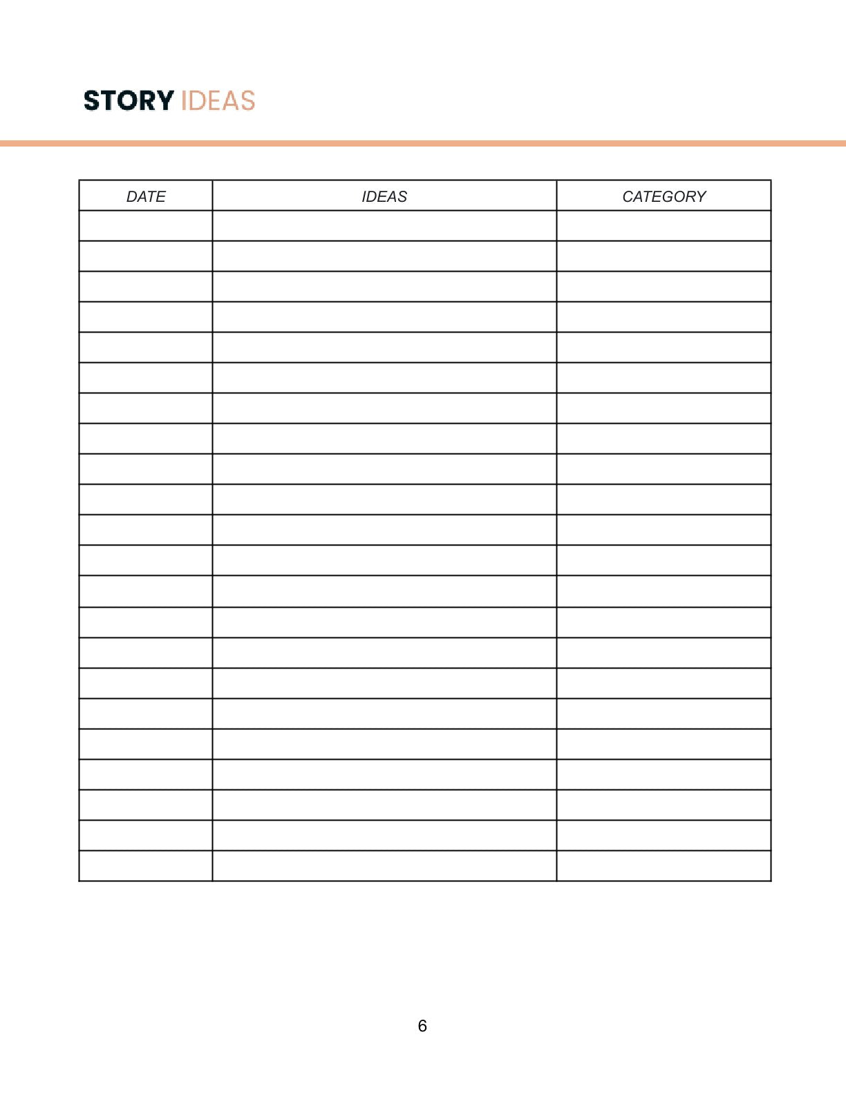 Free DIGITAL STORY PLANNER