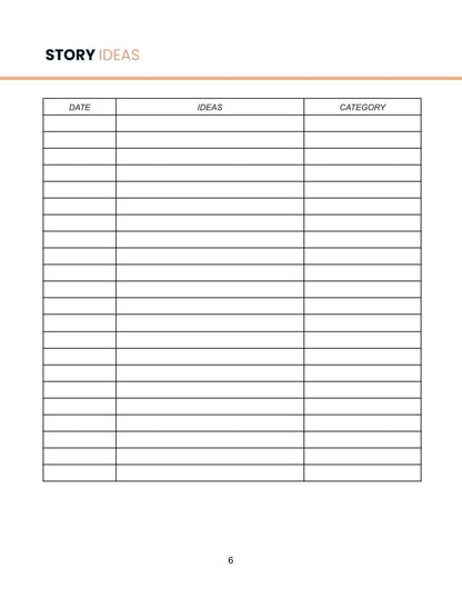 Free DIGITAL STORY PLANNER